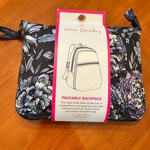 BNWT Vera Bradley Packable Backpack
